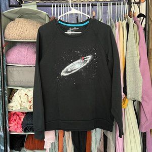Threadless – "Last Night" Galaxy Map Pin Sweatshirt – Black